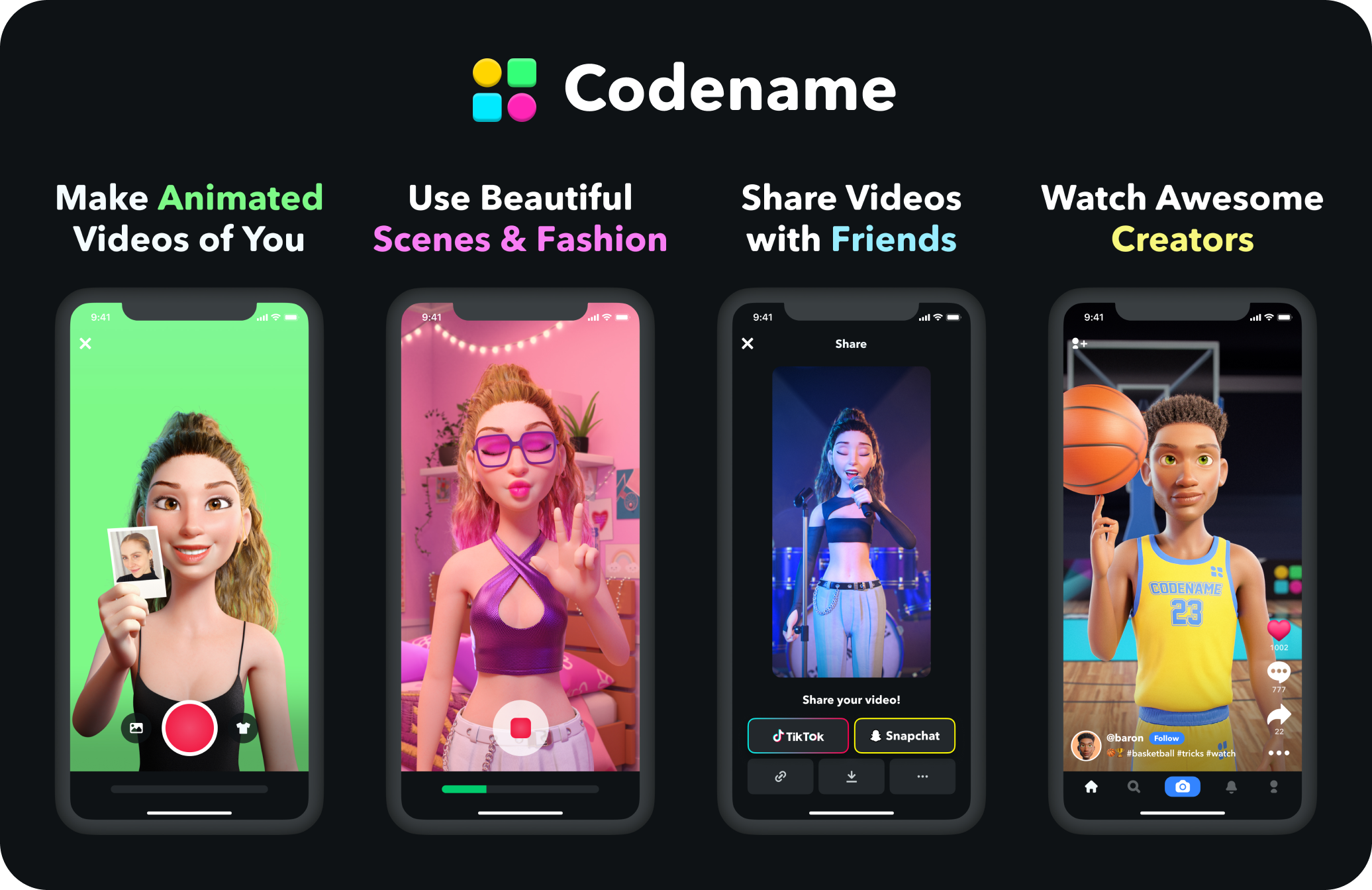 Codename App Screenshots